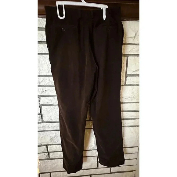 90s VTG Calvin Klein Trousers Men’s 34x31 Dress Pants Academia Brown Corduroy - Picture 7 of 8